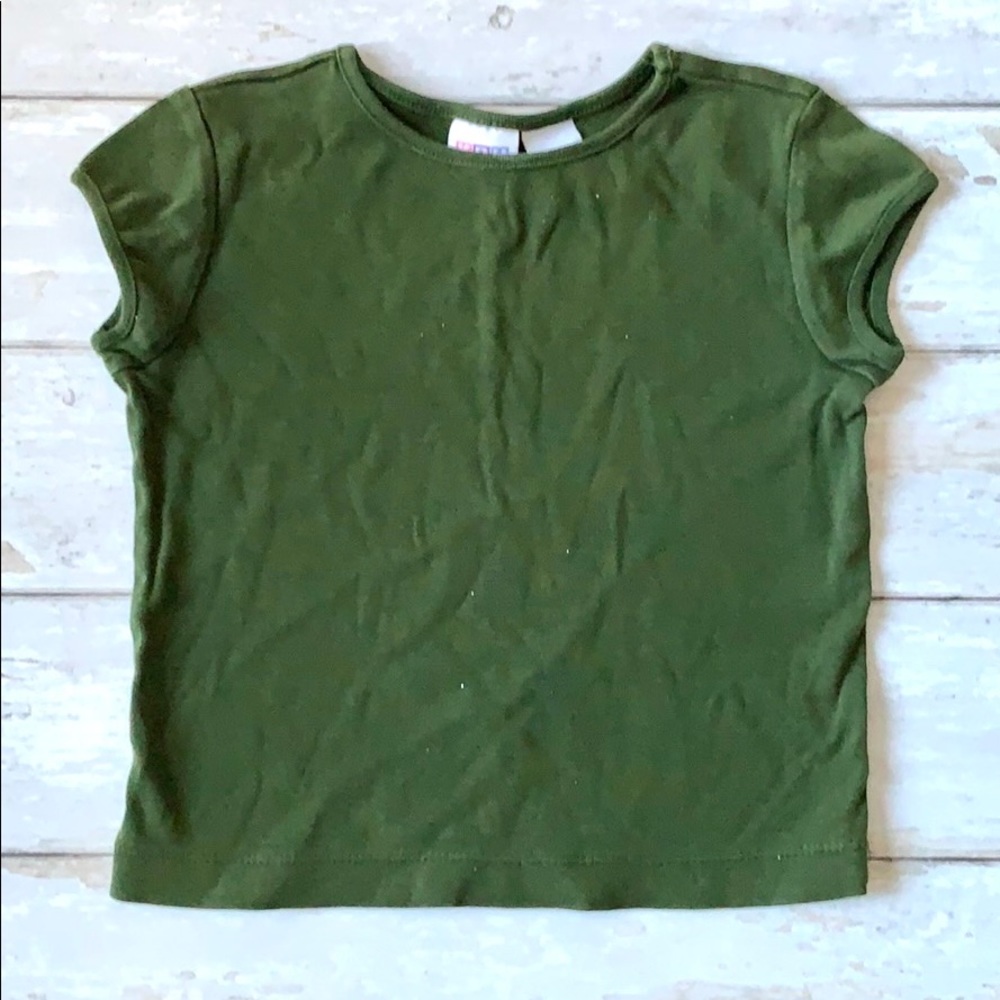 Girls 7/8 Hunter Green Shirt Short Sleeve Top KRU Brand Size 7 or 8